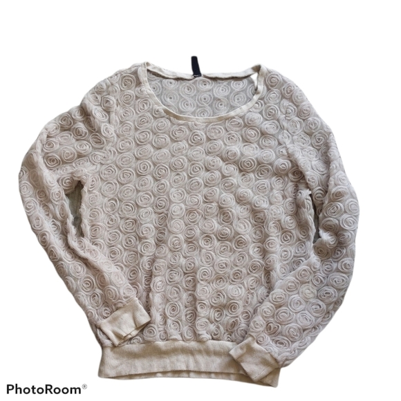 BOGO!! VERO MODA Mesh Raised Floral Sweater XS - Picture 3 of 6